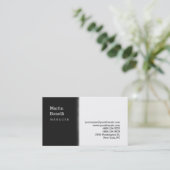 トレンディー白黒グレーマネージャーの名刺 名刺 (スタンド正面)