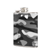 トレンディー白黒グレー抽象芸術パターン フラスク (左)