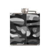 トレンディー白黒グレー抽象芸術パターン フラスク (裏面)