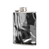 トレンディー白黒グレー抽象芸術パターン フラスク (左)