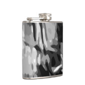 トレンディー白黒グレー抽象芸術パターン フラスク (右)