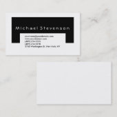 トレンディー白黒シンプルプレーン・ビジネス・カード 名刺 (正面/裏面)