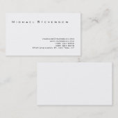 トレンディー白黒シンプルプレーン・ビジネス・カード 名刺 (正面/裏面)