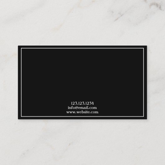 トレンディー白黒スカル入れ墨 名刺 (裏面)