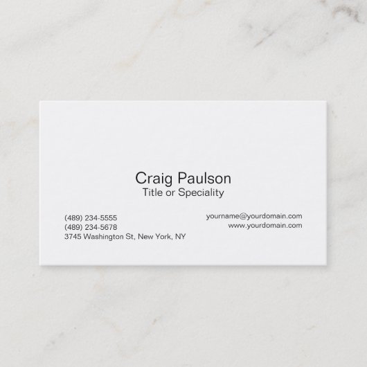 トレンディー白黒スタイリッシュ名刺 名刺 (正面)