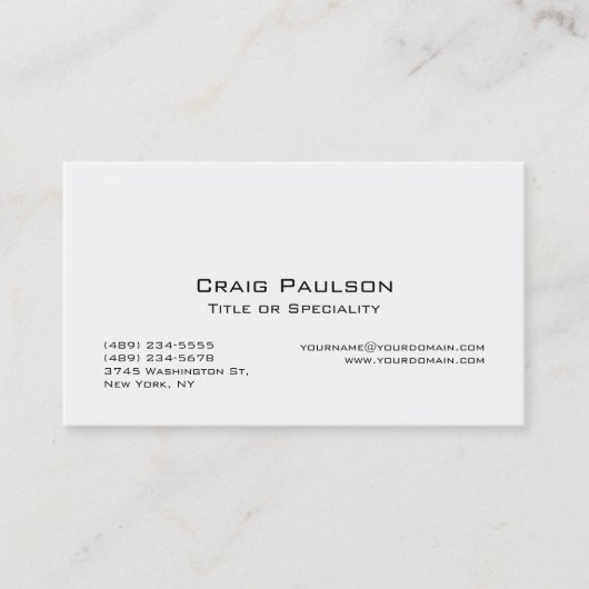 トレンディー白黒スタイリッシュ名刺 名刺 (正面)