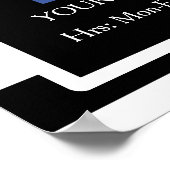 トレンディー白黒ストライプサロン情報標識 ポスター (角)