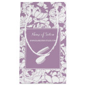 トレンディー白黒ストライプヘアアンド美しいサロン スモールペーパーバッグ (正面)