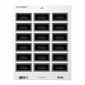 トレンディー白黒ストライプヘアアンド美しいサロン ラベル (フルシート)