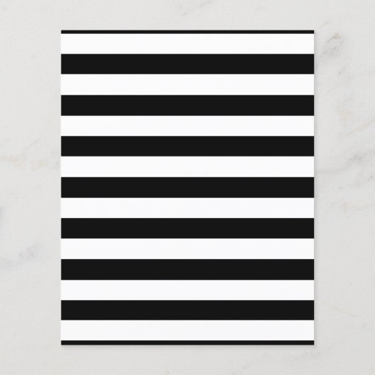 トレンディー白黒ストライプヘアサロン価格表 チラシ (裏面)