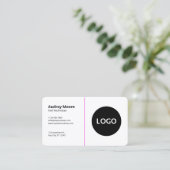 トレンディー白黒テンプレートネイリスト 名刺 (スタンド正面)