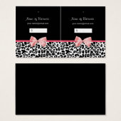 トレンディー白黒ヒョウつるラベル (正面&裏面)