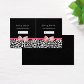 トレンディー白黒ヒョウつるラベル (デスク)