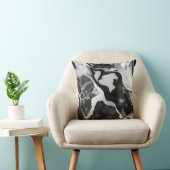 トレンディー白黒フェイク大理石 クッション (椅子)