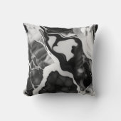 トレンディー白黒フェイク大理石 クッション (正面)