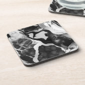 トレンディー白黒フェイク大理石 コースター (左側)