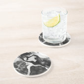 トレンディー白黒フェイク大理石 コースター (側面)