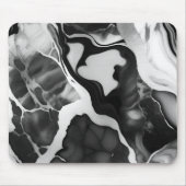 トレンディー白黒フェイク大理石 マウスパッド (正面)