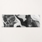 トレンディー白黒フェイク大理石 ヨガマット (正面(横))