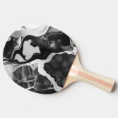 トレンディー白黒フェイク大理石 卓球ラケット (横)