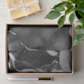 トレンディー白黒フェイク大理石 薄葉紙 (ギフト)