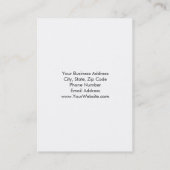 トレンディー白黒ブルーミニマリストプレーン 名刺 (裏面)