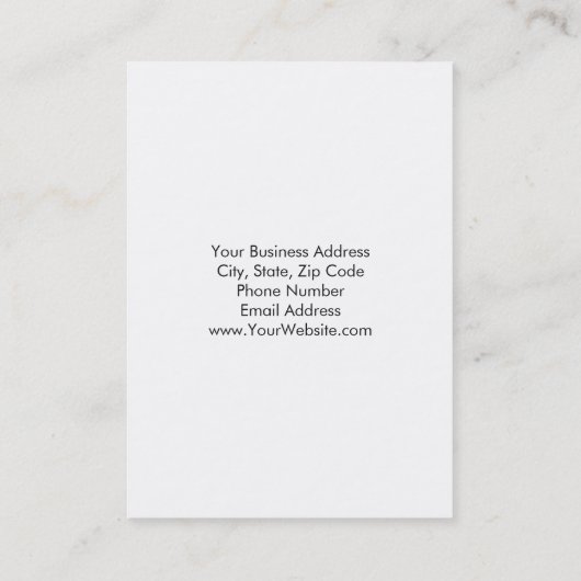 トレンディー白黒ブルーミニマリストプレーン 名刺 (裏面)