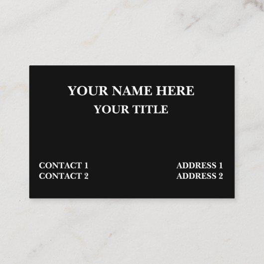 トレンディー白黒プレイドタータンチェッククラシック 名刺 (裏面)