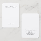 トレンディー白黒プレーンクリエイティブミニマリスト 名刺 (正面/裏面)