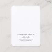 トレンディー白黒プレーンクリエイティブミニマリスト 名刺 (裏面)