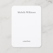 トレンディー白黒プレーンクリエイティブミニマリスト 名刺 (正面)