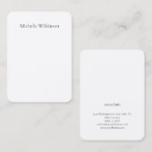 トレンディー白黒プレーンクリエイティブミニマリスト 名刺 (正面/裏面)