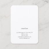 トレンディー白黒プレーンクリエイティブミニマリスト 名刺 (裏面)
