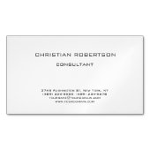 トレンディー白黒プロフェッショナルシック名刺 マグネット名刺 (正面)