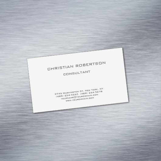 トレンディー白黒プロフェッショナルシック名刺 マグネット名刺 (インサイチュ)