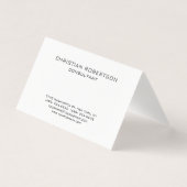 トレンディー白黒プロフェッショナルシック名刺 名刺 (正面)