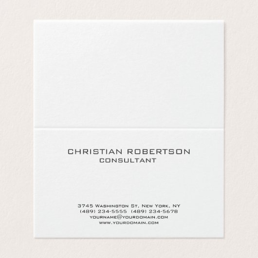 トレンディー白黒プロフェッショナルシック名刺 名刺 (外部フラット)