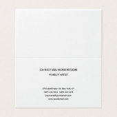 トレンディー白黒プロフェッショナルスタイリッシュモダン 名刺 (外部フラット)