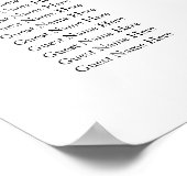 トレンディー白黒ボウシッ結婚クのシーティングチャート ポスター (角)