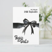 トレンディー白黒ボーモダンシンプル結婚ズ 出欠カード (スタンド正面)