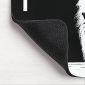 トレンディー白黒ポップ・アートのアートライオンヘッドテンプレート マウスパッド (コーナー)