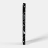 トレンディー白黒マーブル iPhoneケース (右側面)