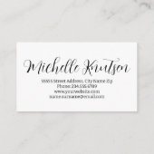 トレンディー白黒メイクアップアーティストヘアサロン 名刺 (裏面)