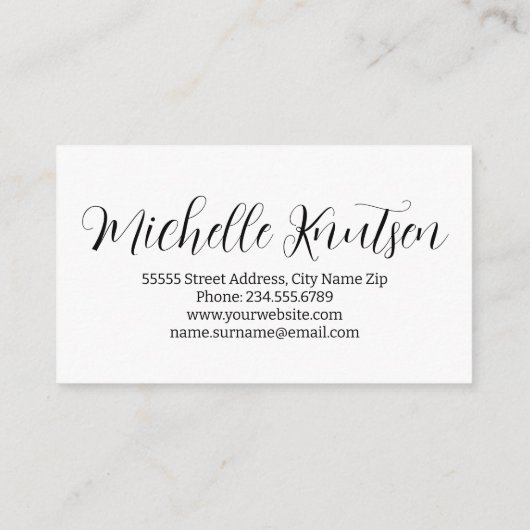 トレンディー白黒メイクアップアーティストヘアサロン 名刺 (裏面)