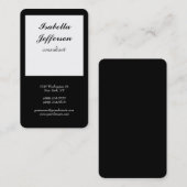 トレンディー白黒モダンミニマルプロフェッショナル 名刺 (正面/裏面)