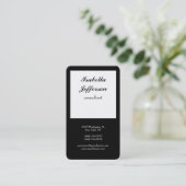 トレンディー白黒モダンミニマルプロフェッショナル 名刺 (スタンド正面)