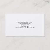 トレンディー白黒モノグラムプレーン 名刺 (裏面)