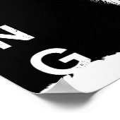 トレンディー白黒ライオンテンプレート自然動物 ポスター (角)