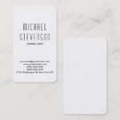 トレンディー白黒ラウンドコーナービジネスカード 名刺 (正面/裏面)