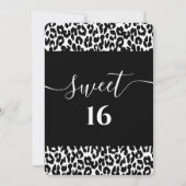 トレンディー白黒レオパード甘い16招待 招待状 (裏面)